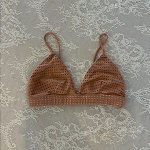 Acacia Awapui Nude Tan Mesh Bikini Top